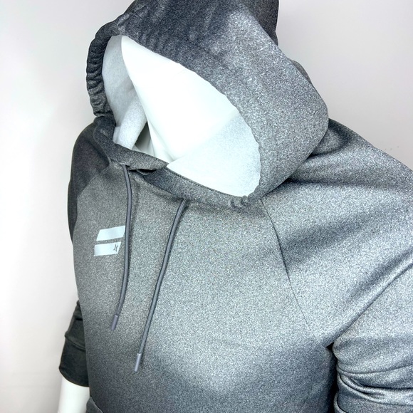 HURLEY POLY FLEECE PULLOVER WITH HOODIE, SIZE MEDIUM, CHARCOAL, WITH 2 POCKETS - Picture 2 of 14